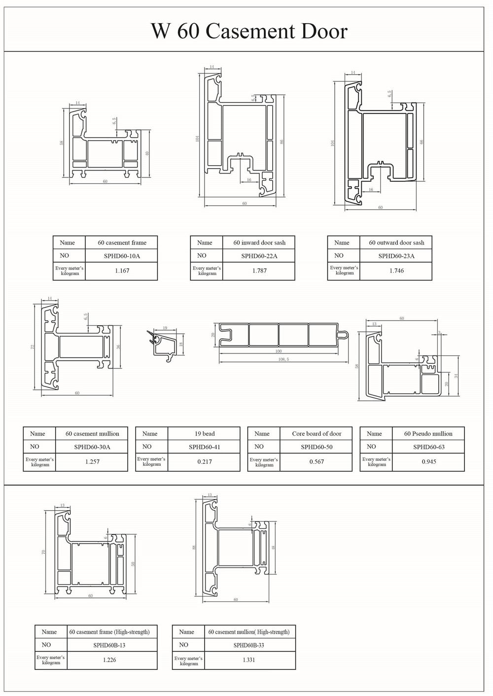 W 60 Casement Door