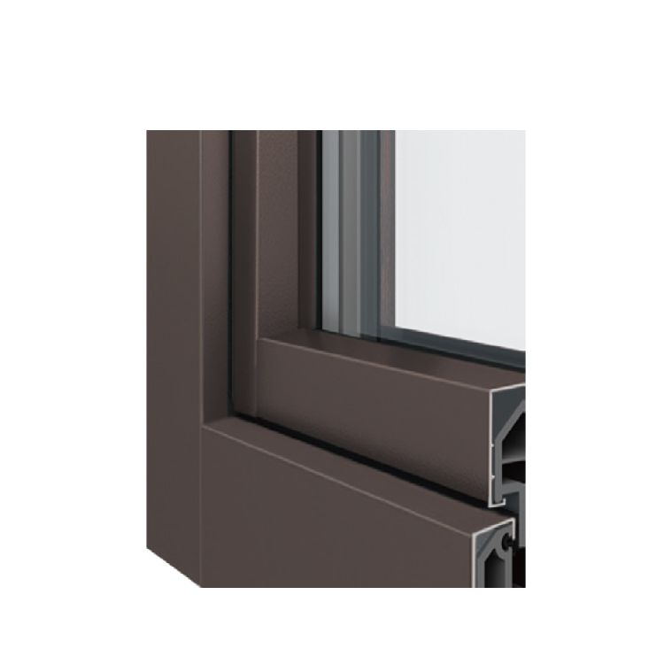 75mm Aluminum Clad Plastic Casement Window