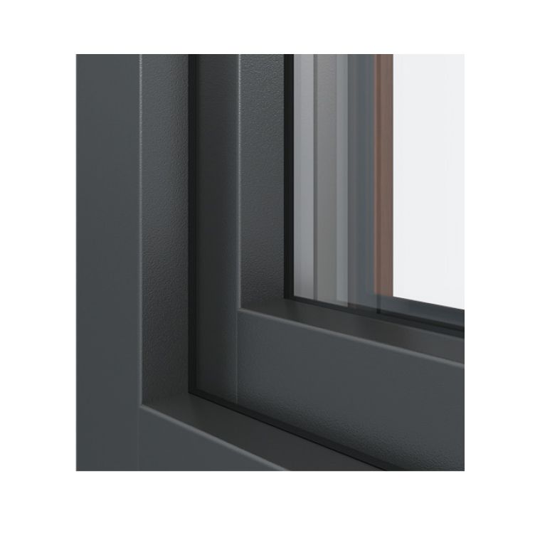 92mm Aluminum Clad Plastic Casement Window