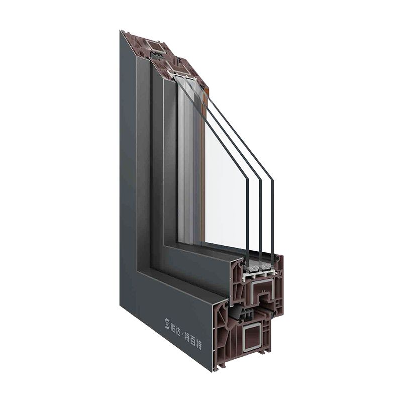 92mm Aluminum Clad Plastic Casement Window